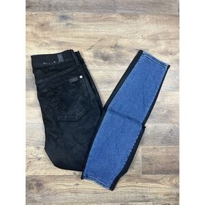 7 SEVEN FOR ALL MANKIND, HIGH WAIST ANKLE 50/50 COATED, ASHL, Size 28, $228 NWOT